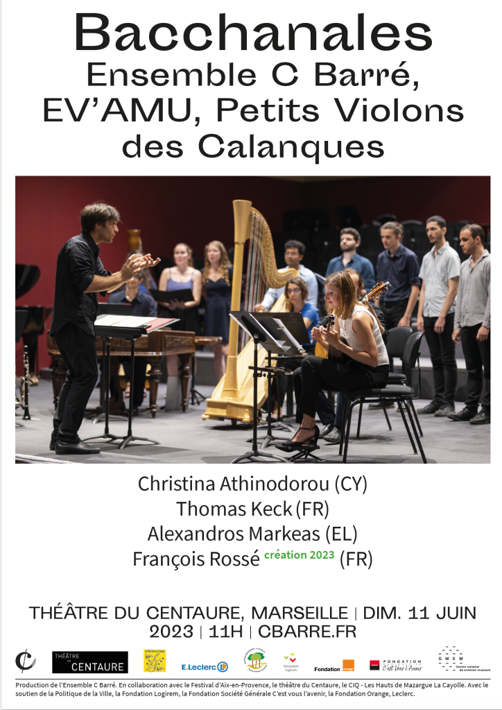 Bacchanales Ensemble C Barré EV AMU Petits Violons des Calanques